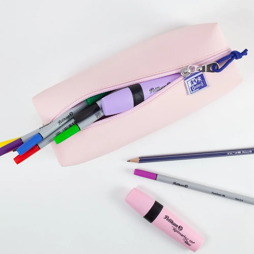 Oxford Pastel Pink Large Square Pencil Case