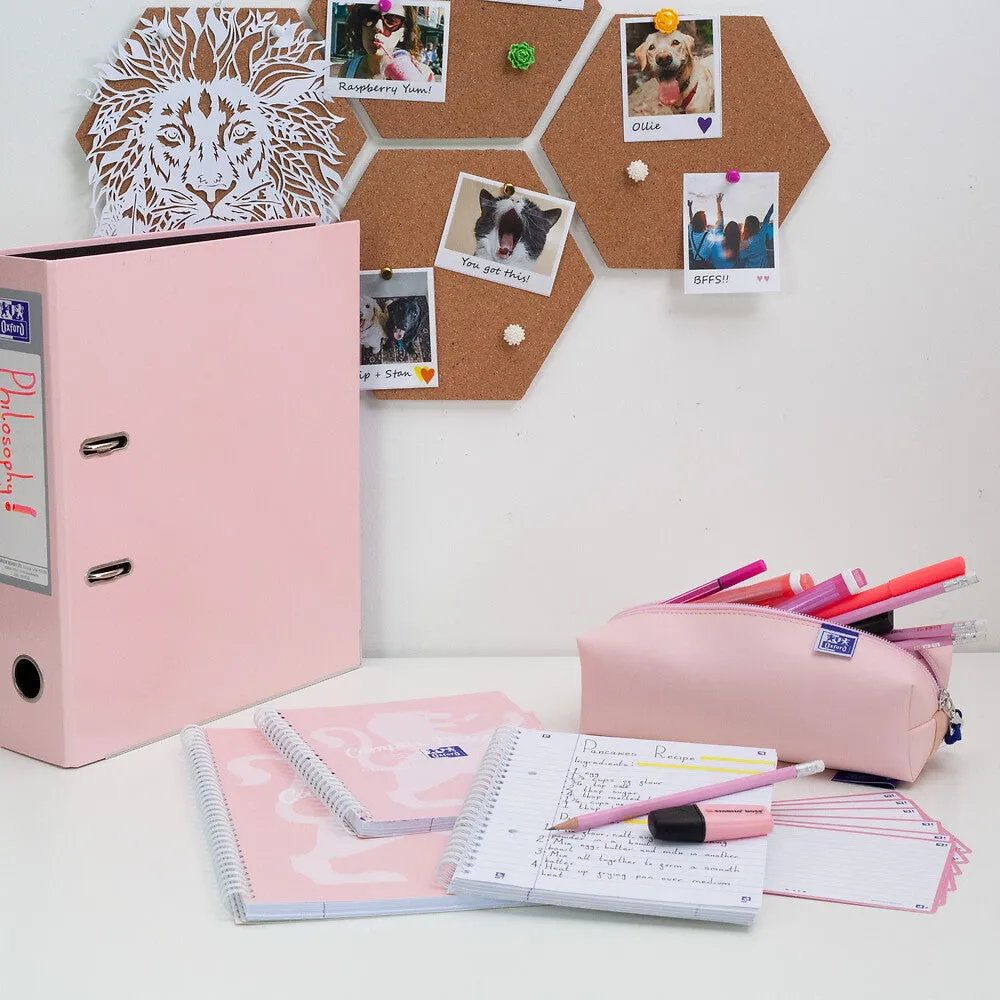 Oxford Pastel Pink Large Square Pencil Case