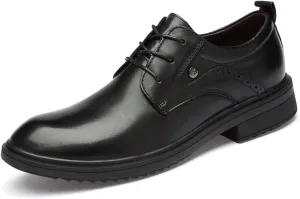 Oxford Shoes for Men Lace Up Round Toe Crocodile Embossed Shoes Block Heel Rubber Sole Slip Resistant Low Top Party Suitable for Many Occasions