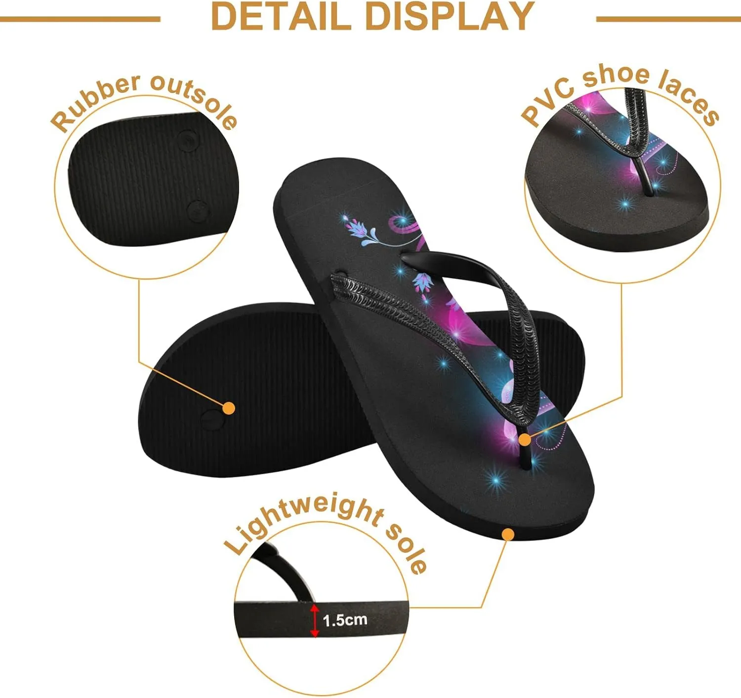 Oyihfvs Flip Flops Flip Sandal Home Slippers Hotel Spa Bedroom for Men Women XS-XXL