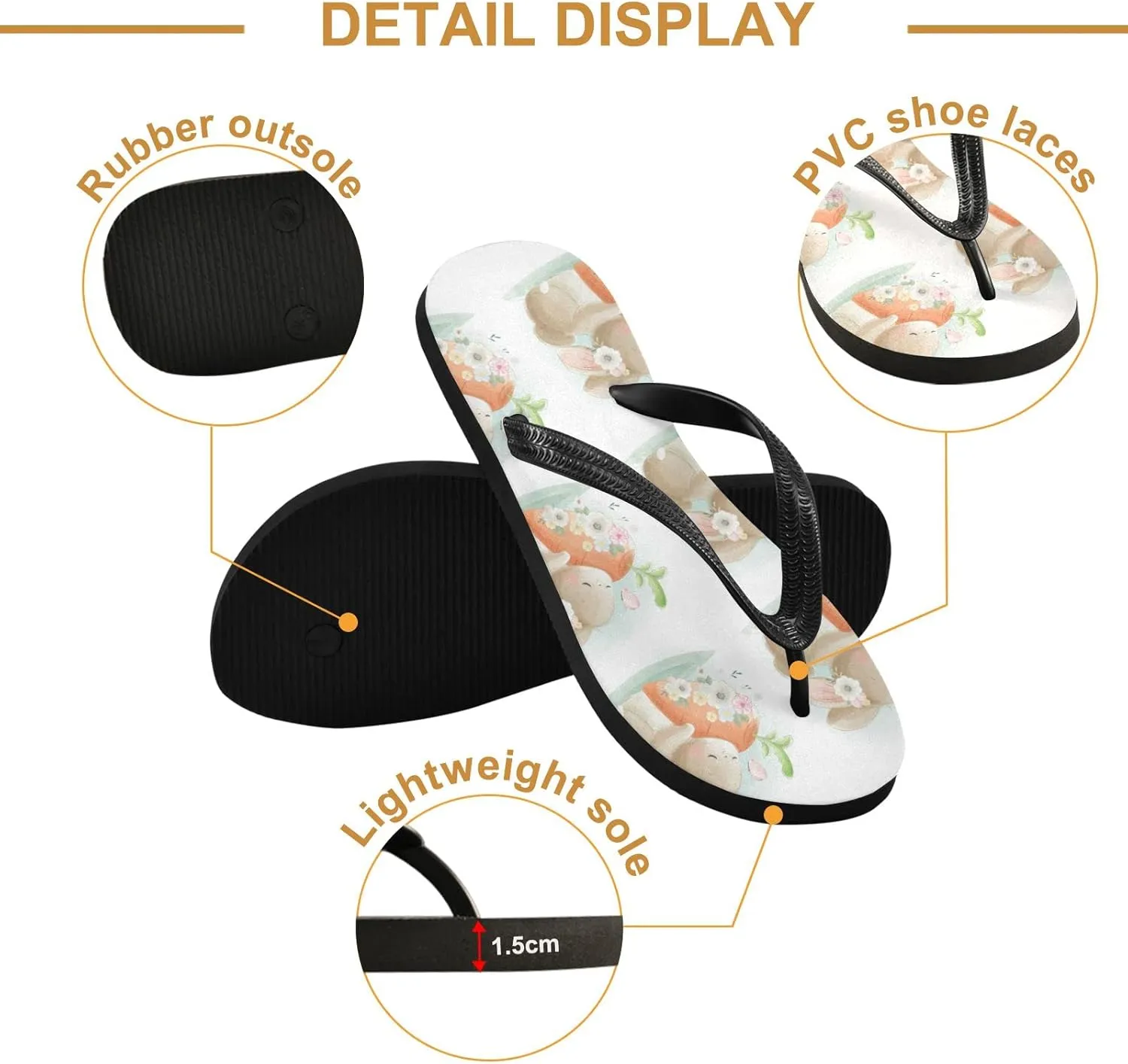 Oyihfvs Flip Flops Flip Sandal Home Slippers Hotel Spa Bedroom for Men Women XS-XXL