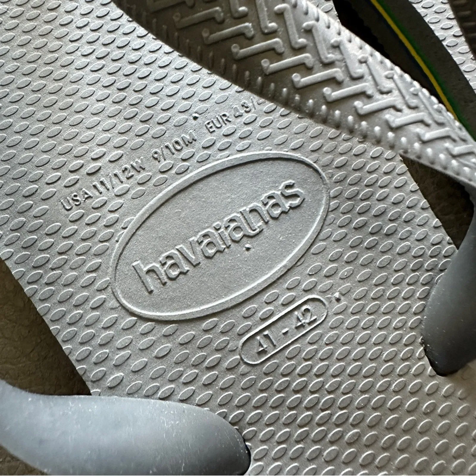 PanacheProse Havaianas Brazil Logo Size US Women’s 11/12,Men’s 9/1M Gray Flip Flop S…