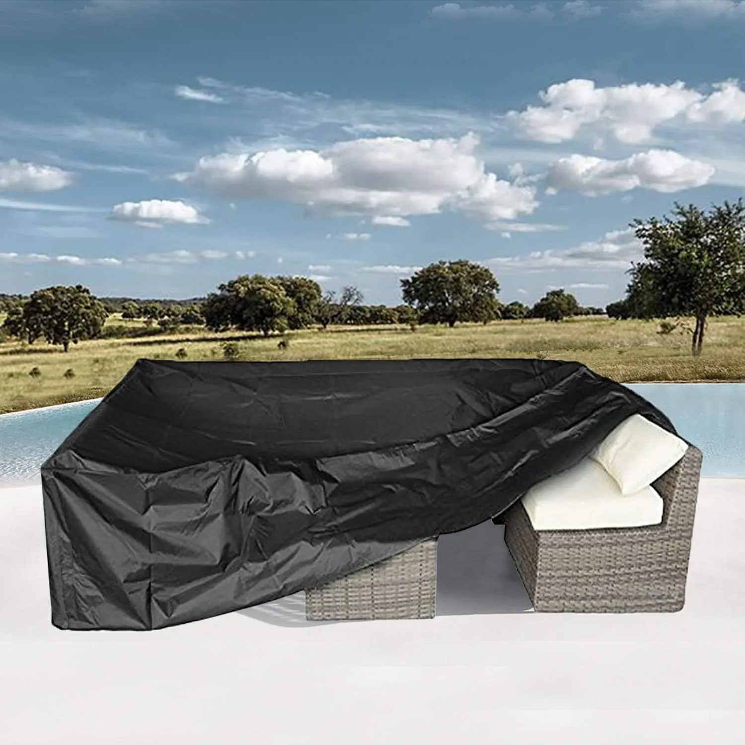 Patio Furniture Set Cover Outdoor Sectional Sofa Set Covers Outdoor Table and Chair Set Covers Water Resistant Extra Large 126 Inch L x 126 Inch W x 32 Inch H