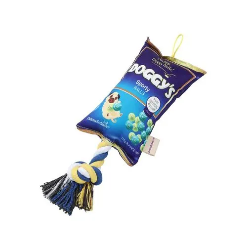 Paws and Claws - Doggy's Balls 25cm Snacks Oxford Tugger w/ Rope - 2PK