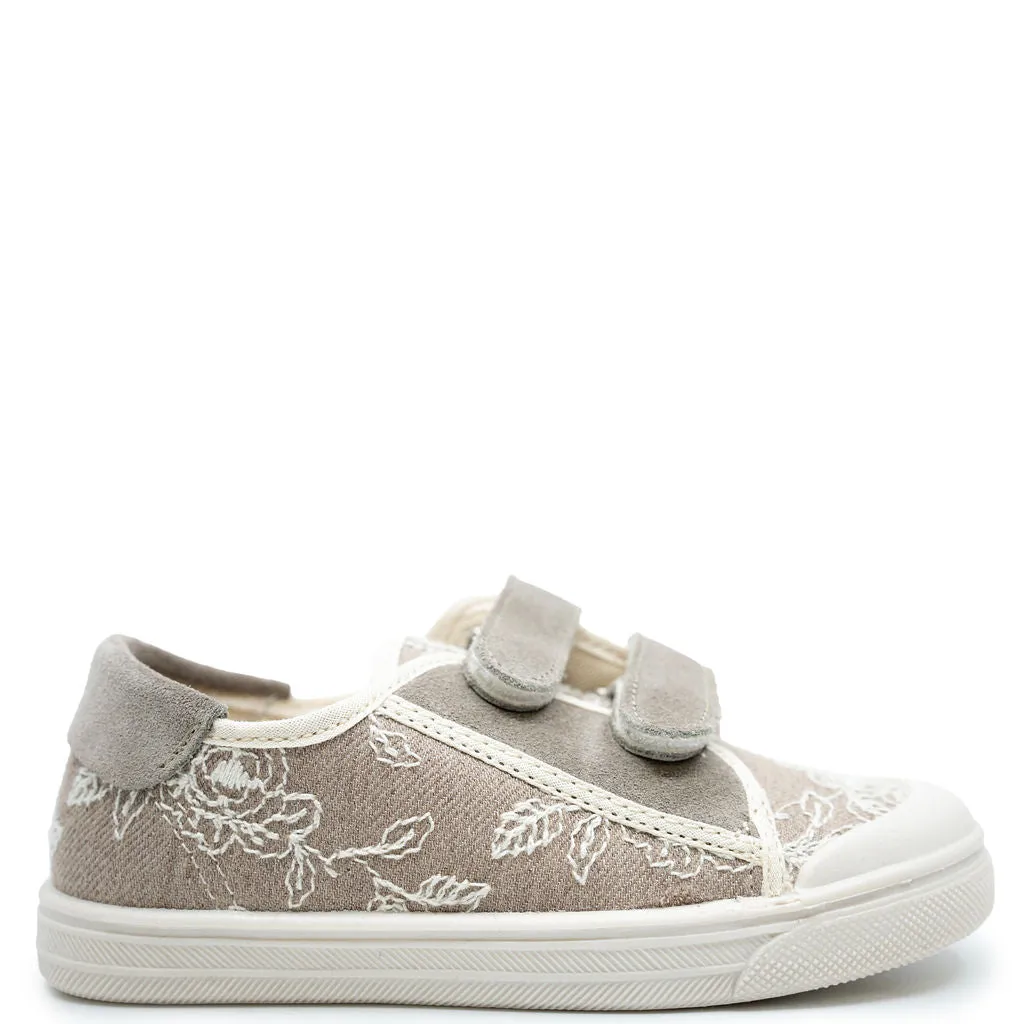 Pepe Tan Embroidered Velcro Sneaker