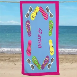 Personalized Flip Flop beach Towel