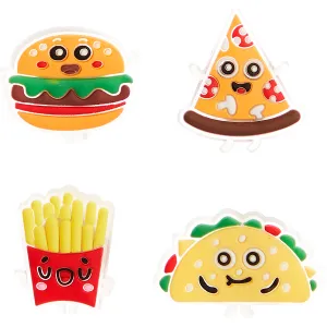 Pizza. Burger, Fries & Taco Light Up Shoe Charm