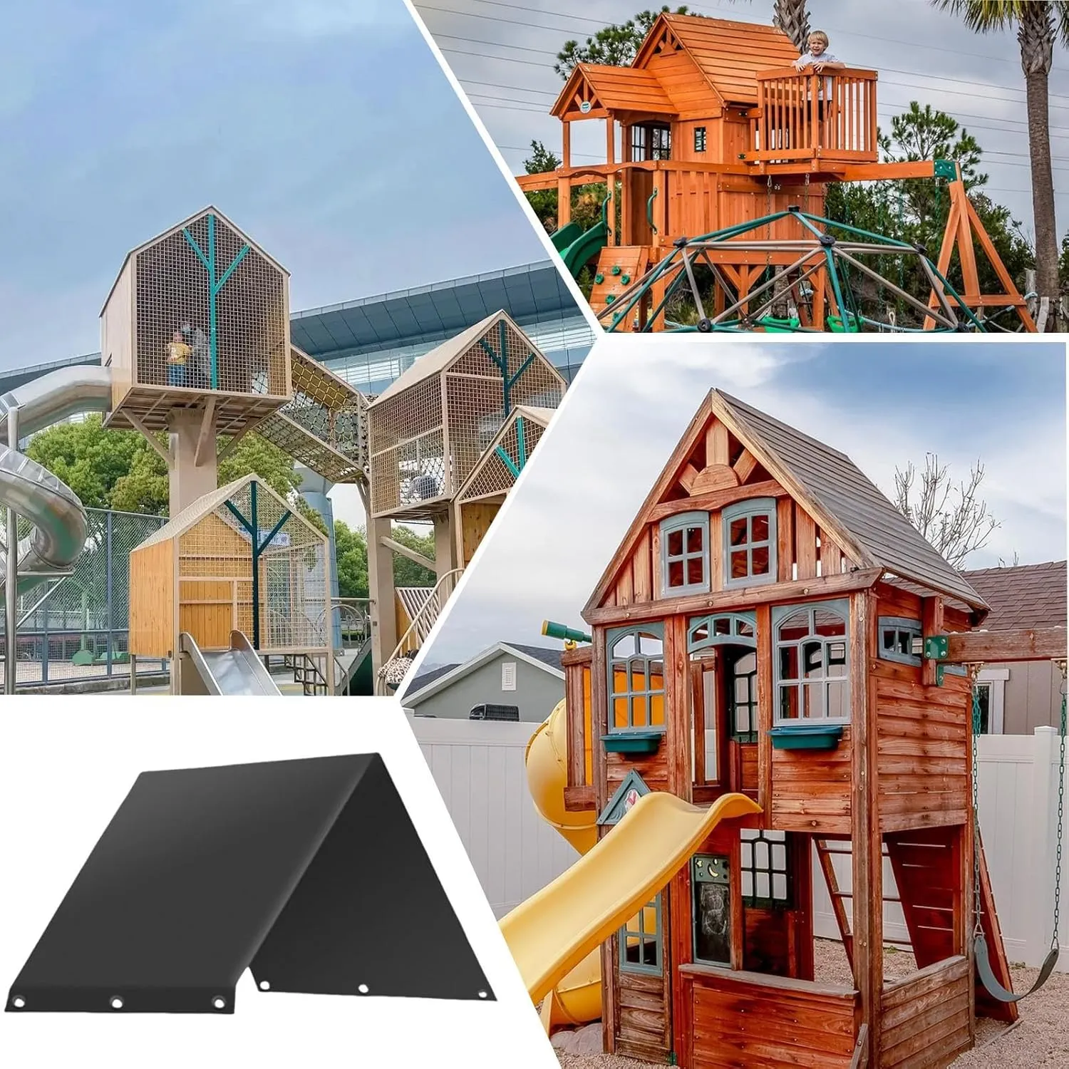 Playground Tarp Canopy Replacement - Jungle Gym Roof Cover, Outdoor Playset Canopy | Outdoor Swing Covers Waterproof, 52x90in Rainproof Anti-UV Playset Guard for Amusement Facility