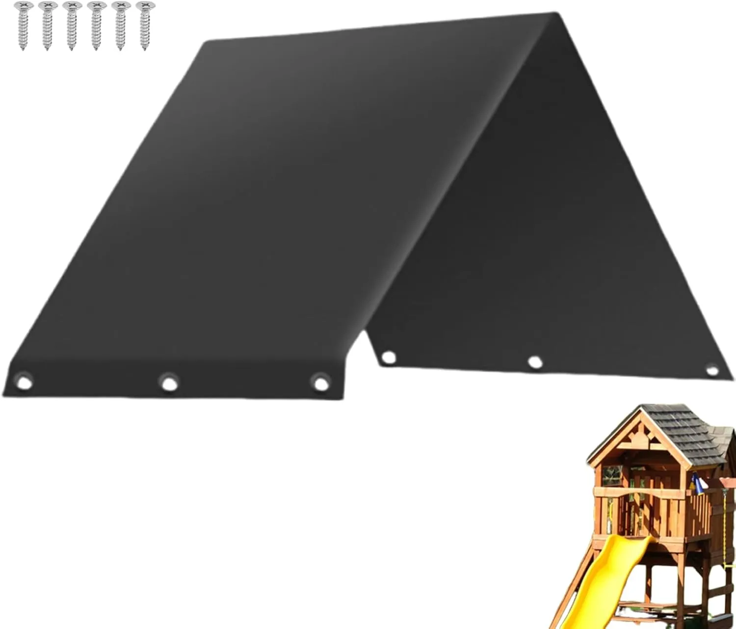 Playground Tarp Canopy Replacement - Jungle Gym Roof Cover, Outdoor Playset Canopy | Outdoor Swing Covers Waterproof, 52x90in Rainproof Anti-UV Playset Guard for Amusement Facility