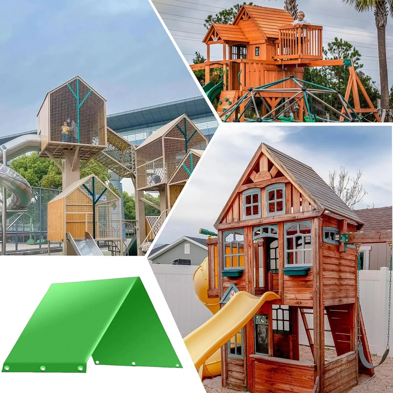 playsets Canopy Cover - Water Resistant Play Tent Roof, Uv Blocking Fabric | Outdoor Protective Shade Cover with Rainproof Layer, Portable Shelter for Children's Backyard Play Area Amusement Setup