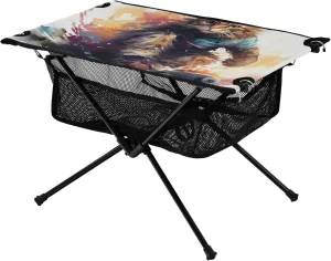Portable Camping Table Skating Cat Outdoor Foldable Camp Tables for Outside, Camping, Hiking, Tailgating