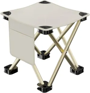 Portable Folding Stool Lightweight Camping Chair Durable Construction No Assembly Required Easy to Carry for Outdoor Fishing Hiking Travel and Camping Activities