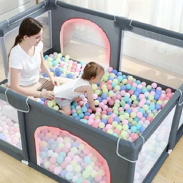 Portable Large Baby Fence Area, Large Baby Playpen, Anti-Slip Play Yard For Toddlers