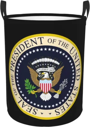 Presidential Seal United States Laundry basket dirty clothes storage basket with handles Medium