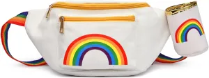 Pride Fanny Pack - XL - Durable Canvas - Wear Your Pride Around Your Waist - Rainbow Waist Pack - Rainbow Fanny Pack