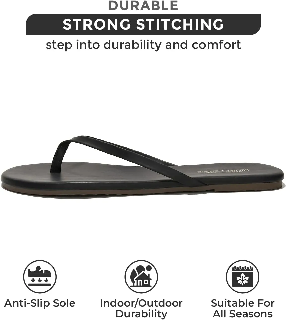 Project Cloud Flip Flops for Women - Memory Foam Flats Summer Sandals for Women 2025 - Vegan Leather Lightweight Womens Sandals Summer Beach Essentials Slides (Foundations)