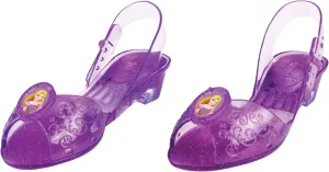 Rapunzel Light Up Shoes, Official Disney Princess Light-Up Costume Shoes with Rapunzel Emblem, Kids Size 11/12 Medium