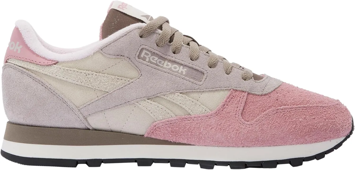 Reebok Unisex Classic Leather Trainers, Sand Hazy Grey Dusty Rose, 8
