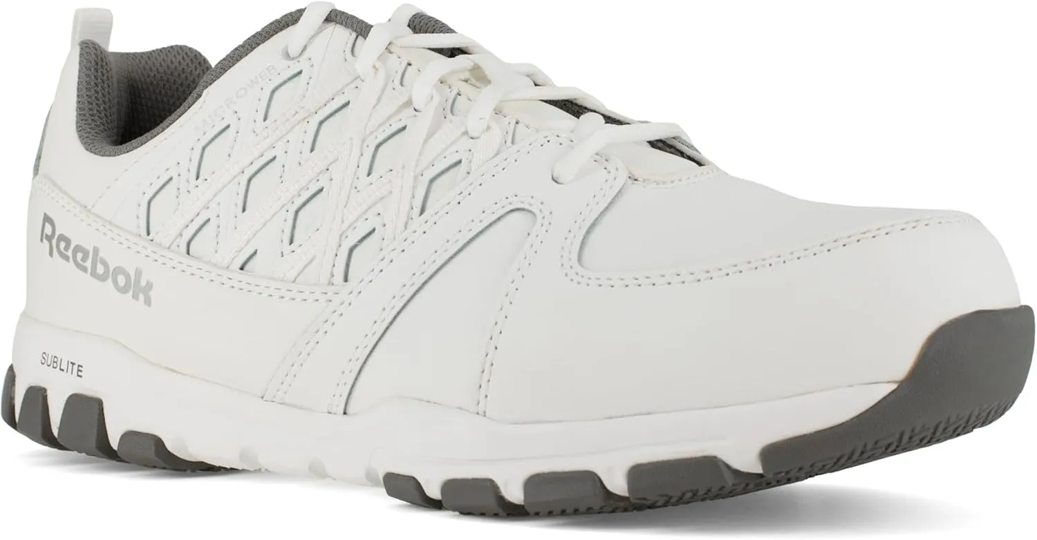 Reebok Work Women's RB434 Sublite Cushion Work Safety Toe Athletic Steel Oxford Shoe White