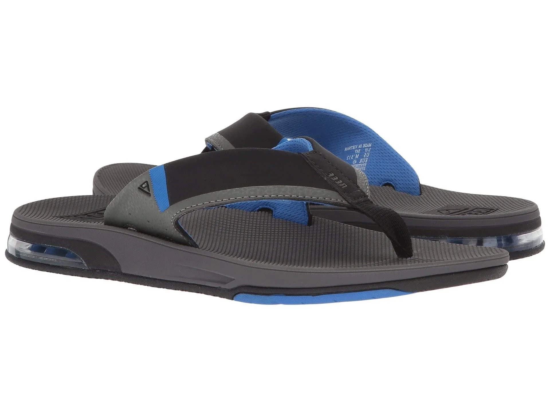 Reef Men's Fanning Bottle Opener Black, Brown, Gray Olive Navy Sandal