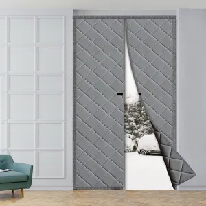 RELIANCER Magnetic Thermal Insulated Curtain, Waterproof Oxford Cloth Door Cover, Fits 48"x80", Cotton Fiberfill Winter Insulated Windproof Blanket