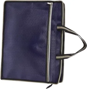 Reusable File Pouch Organizer Oxford Cloth Document Storage Bag with Zipper for Office Travel Daily Use for Files Cards Passports More