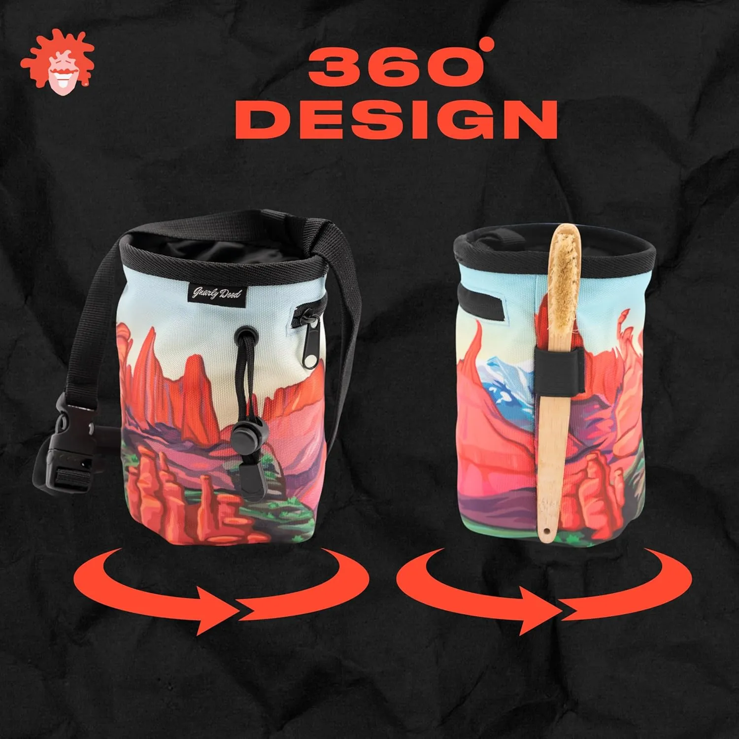 Rock Climbing Chalk Bag | for Outdoor, Gym, & Bouldering | Adjustable Waist Belt, Durable Drawstring Closure, & Zippered Pocket
