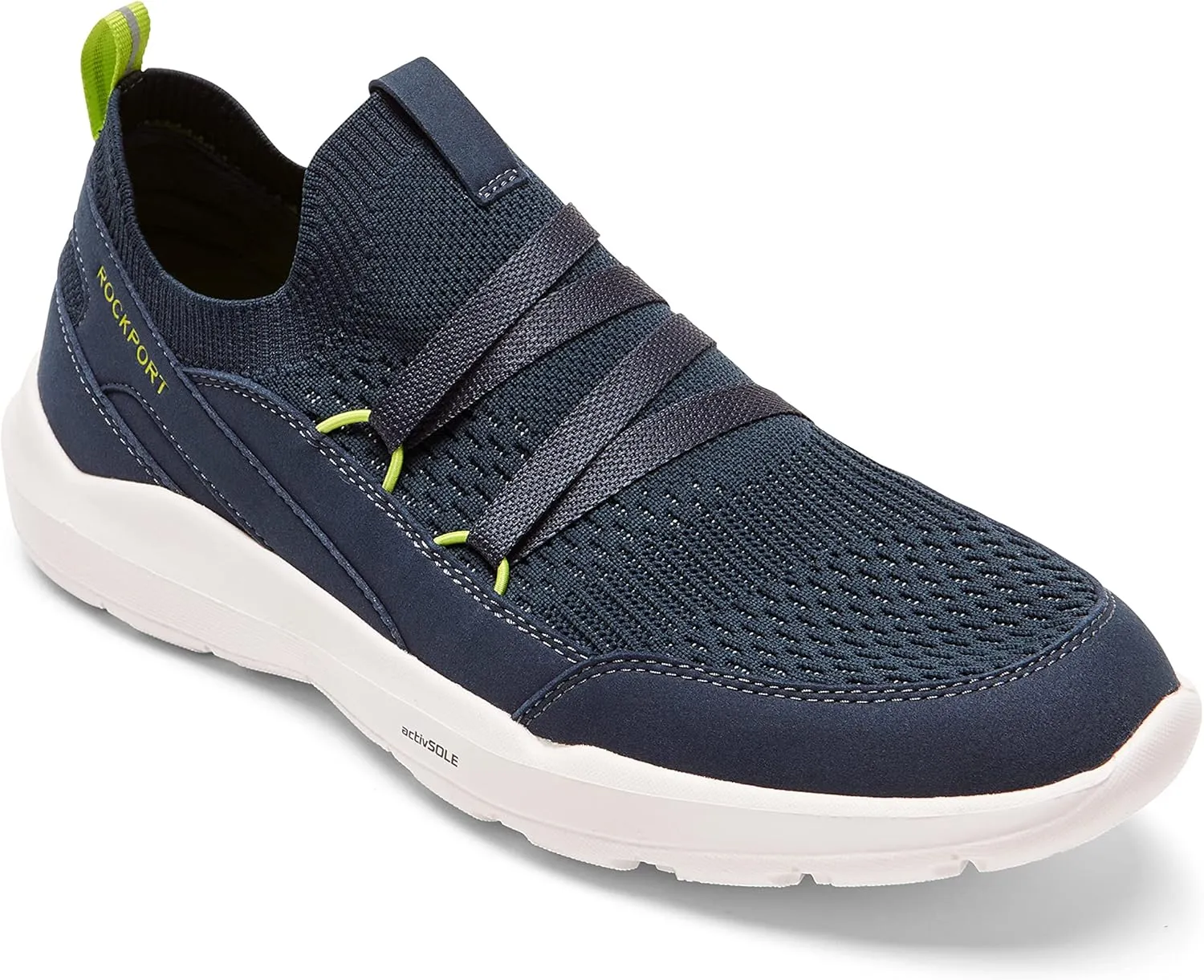 Rockport Men's Truflex M Evolution Mudguard Pull Up Walking Shoe, Navy, 10 Wide