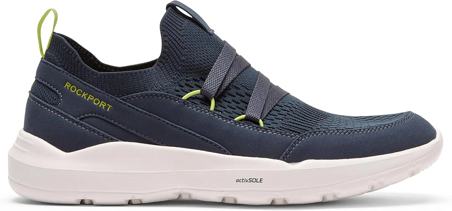 Rockport Men's Truflex M Evolution Mudguard Pull Up Walking Shoe, Navy, 10 Wide
