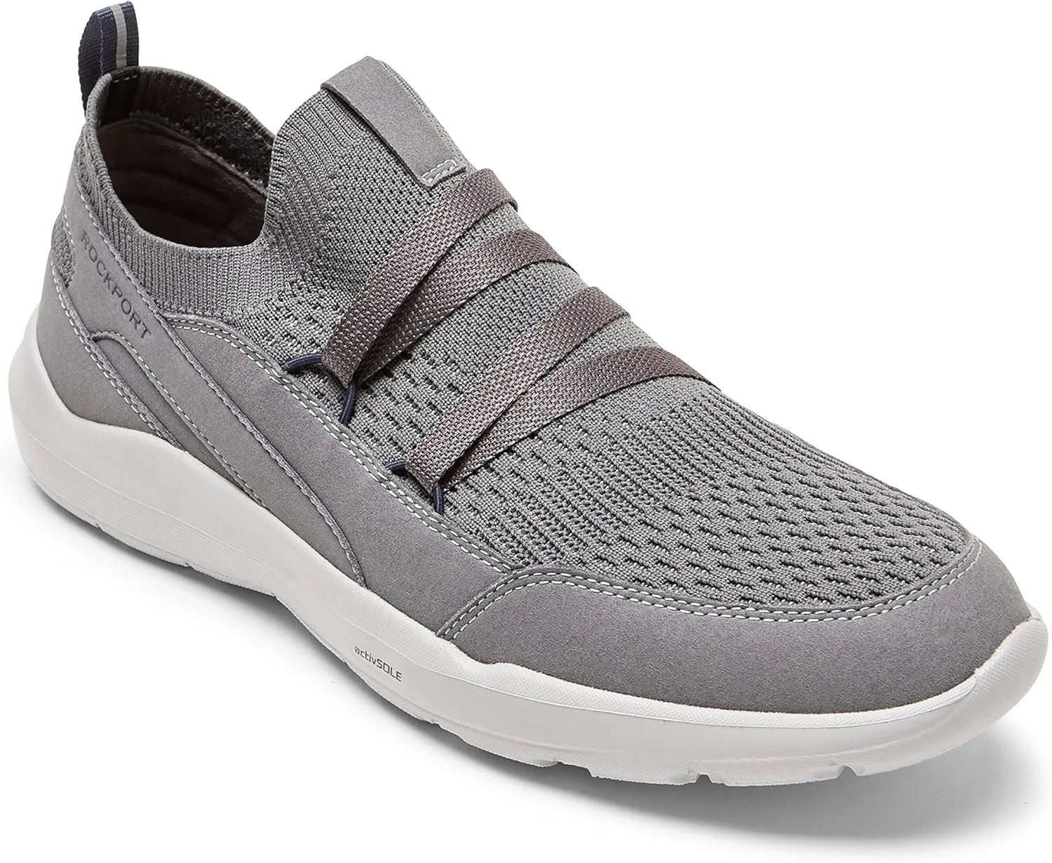Rockport Men's Truflex M Evolution Mudguard Pull Up Walking Shoe, Steel Grey, 9 Wide