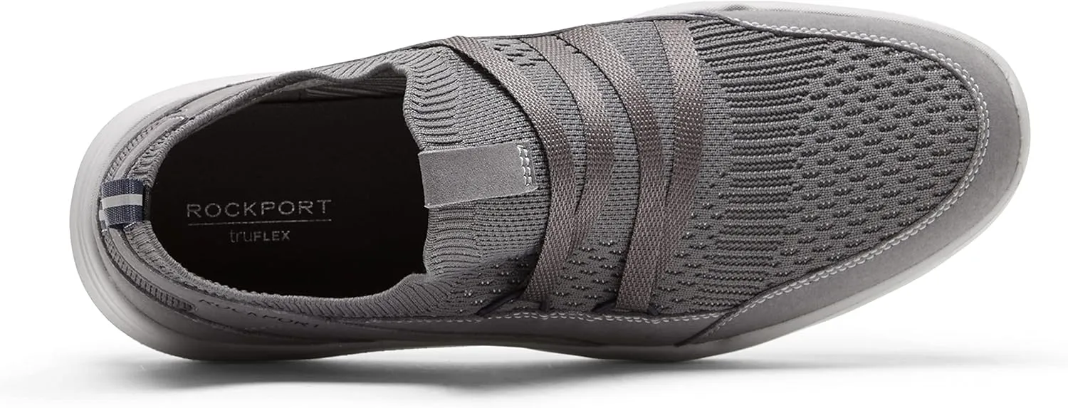 Rockport Men's Truflex M Evolution Mudguard Pull Up Walking Shoe, Steel Grey, 9 Wide