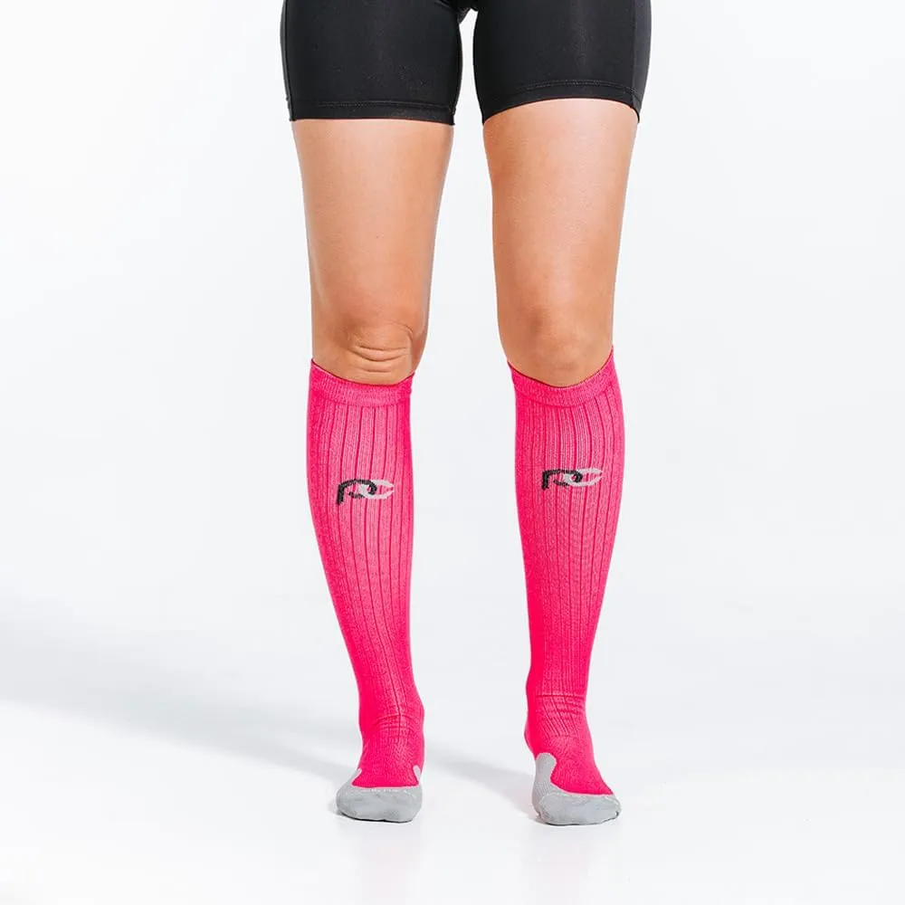 Running Marathon Socks - Calf-Length Travel and Sports Compression Socks for Foot and Ankle Support, Unisex