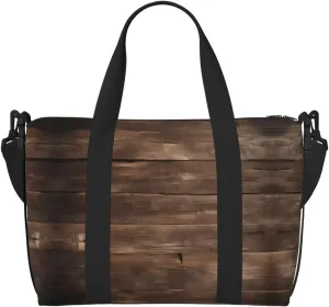 Rustic Old Barn Wood Personal Item Travel Bags for Women - Durable Travel Duffel Bags, Gym Bags for Overnight Trips