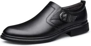 Shoes Dress Oxford for Men Slip On Round Toe Monk Strap Crocodile Embossed Vegan Leather Low Top Anti-Slip Slip Resistant Rubber Sole Casual Suitable for Many Occasions