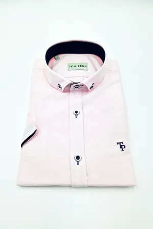 Short Sleeve Oxford Pink Shirt