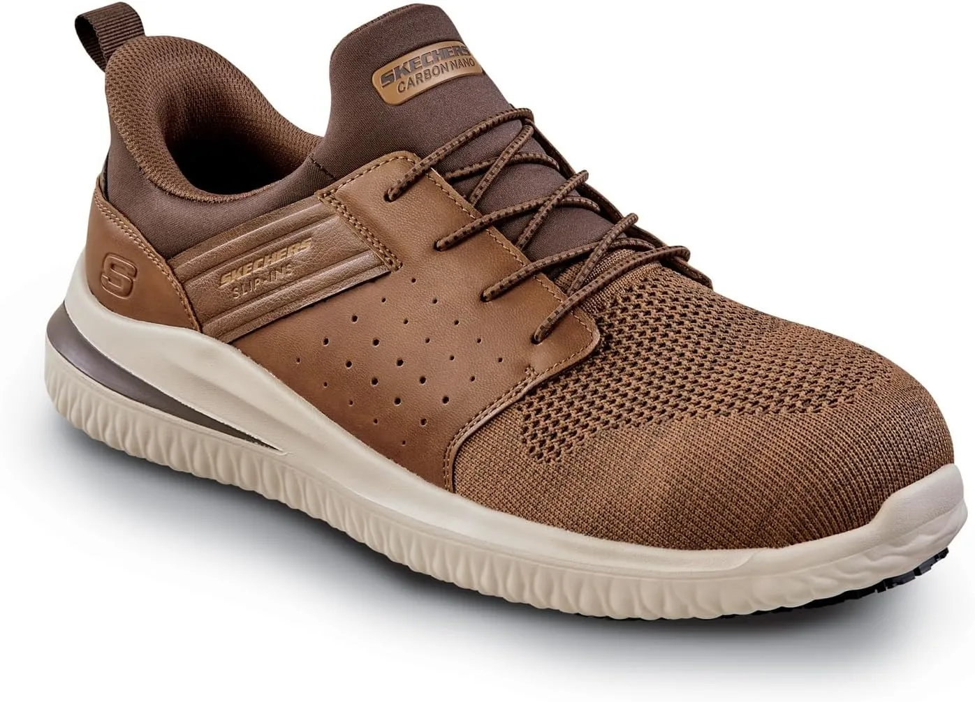 Skechers Hands Free Slip-Ins SK200367BLK Bryan, Men's, Comp Toe EH, Slip Resistant, Oxford,Work Shoe