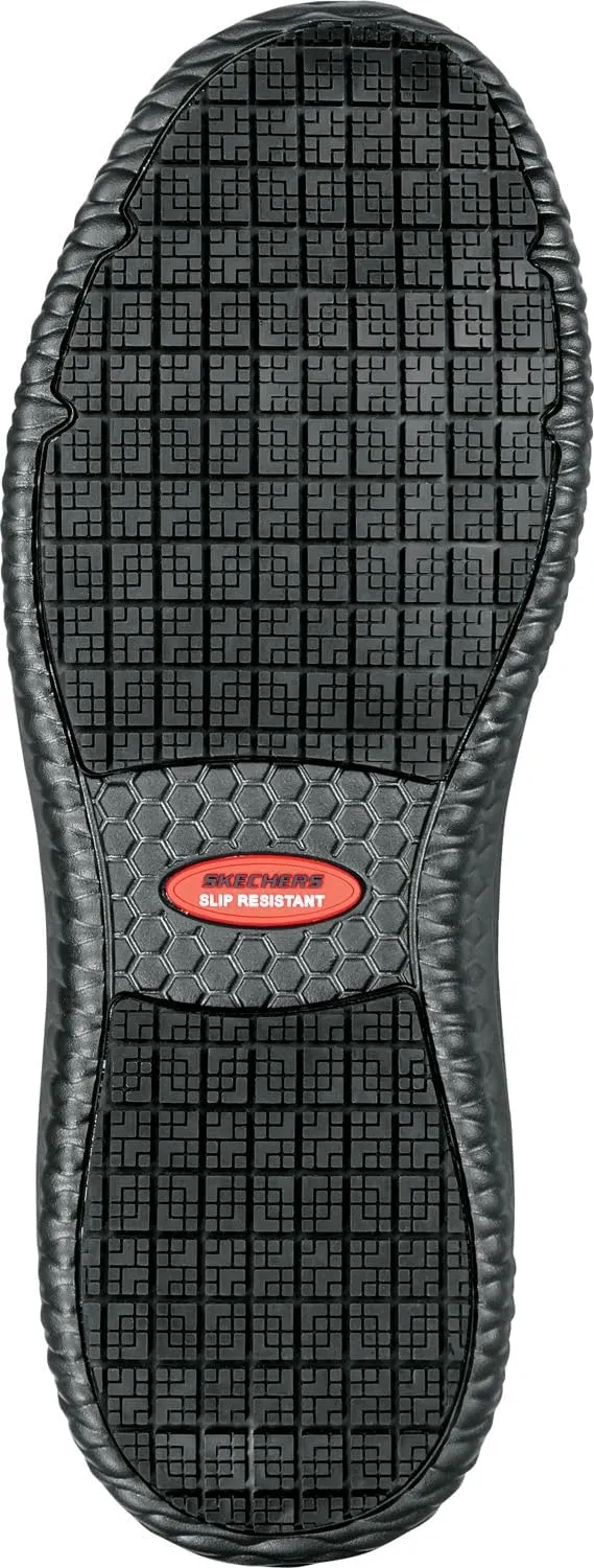 Skechers Hands Free Slip-Ins SK200367BLK Bryan, Men's, Comp Toe EH, Slip Resistant, Oxford,Work Shoe