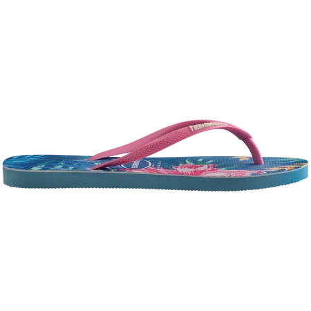 Slim Floral Palm 1808 - Tranquility Blue