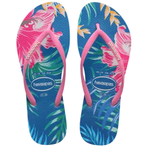 Slim Floral Palm 1808 - Tranquility Blue