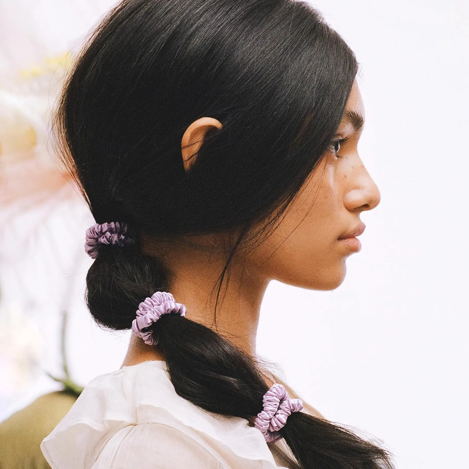 SLIP Amazon Exclusive Skinny Scrunchies: Anti-Crease, Anti-Breakage Slipsilk™ Design Protects Delicate Hair | Includes 3 Pure Silk Scrunchies, Sea