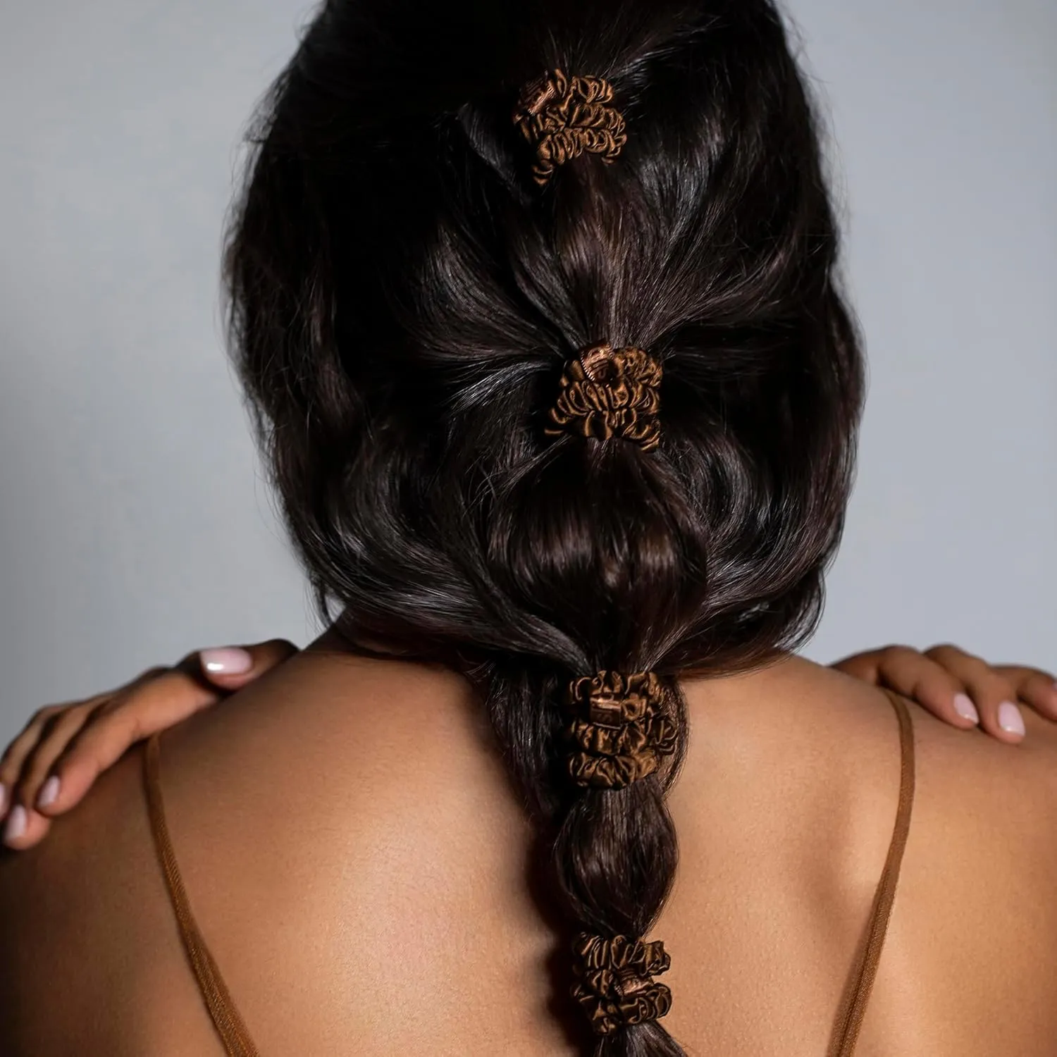 SLIP Amazon Exclusive Skinny Scrunchies: Anti-Crease, Anti-Breakage Slipsilk™ Design Protects Delicate Hair | Includes 3 Pure Silk Scrunchies, Sea