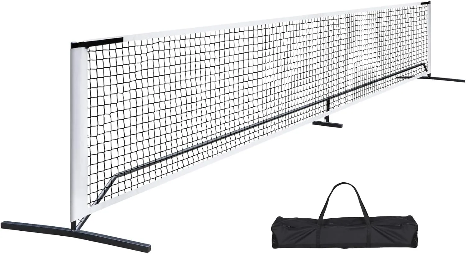 Smartxchoices Portable Pickleball Net System Outdoor 22FT Regulation Size, Pickleball System Metal Frame Net with Carrying Bag for Driveway Backyards