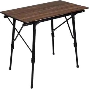 SOBOUR Roll Up Camping Table Aluminum Folding Picnic Table Lightweight Camping Table with Carry Bag Compact Structure for Outdoor, Large
