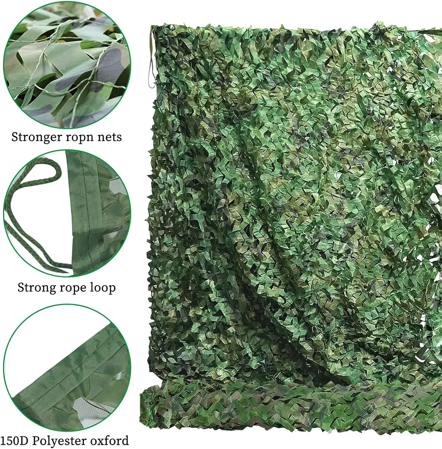 Sposuit Camo Netting - Camouflage Net Bulk Roll for Hunting Military, Party Decorations, Sunshade, Camping Ghillie Netting
