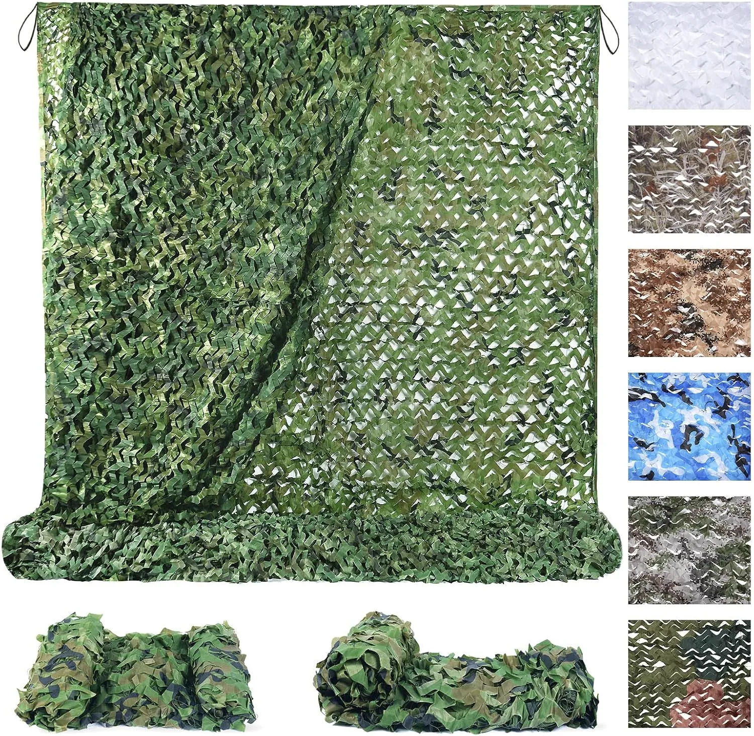 Sposuit Camo Netting - Camouflage Net Bulk Roll for Hunting Military, Party Decorations, Sunshade, Camping Ghillie Netting