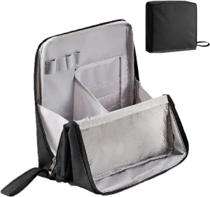 Standing Makeup Bag – Portable, Large Capacity, Multi-purpose Large Capacity Oxford Cloth Standing Makeup Bag (1 Black)