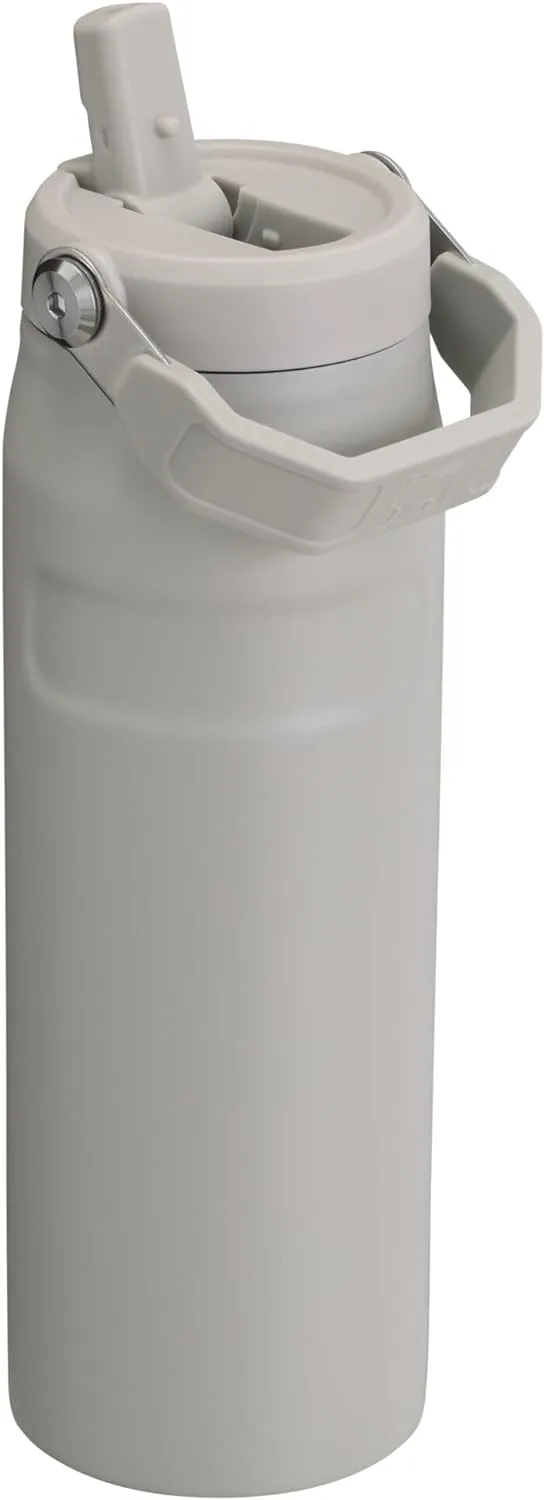 Stanley IceFlow Flip Straw 2.0 Water Bottle 24 OZ | Built-In Straw with Larger Opening | Lightweight & Leak-Resistant | Insulated Stainless Steel | BPA-Free | Ash
