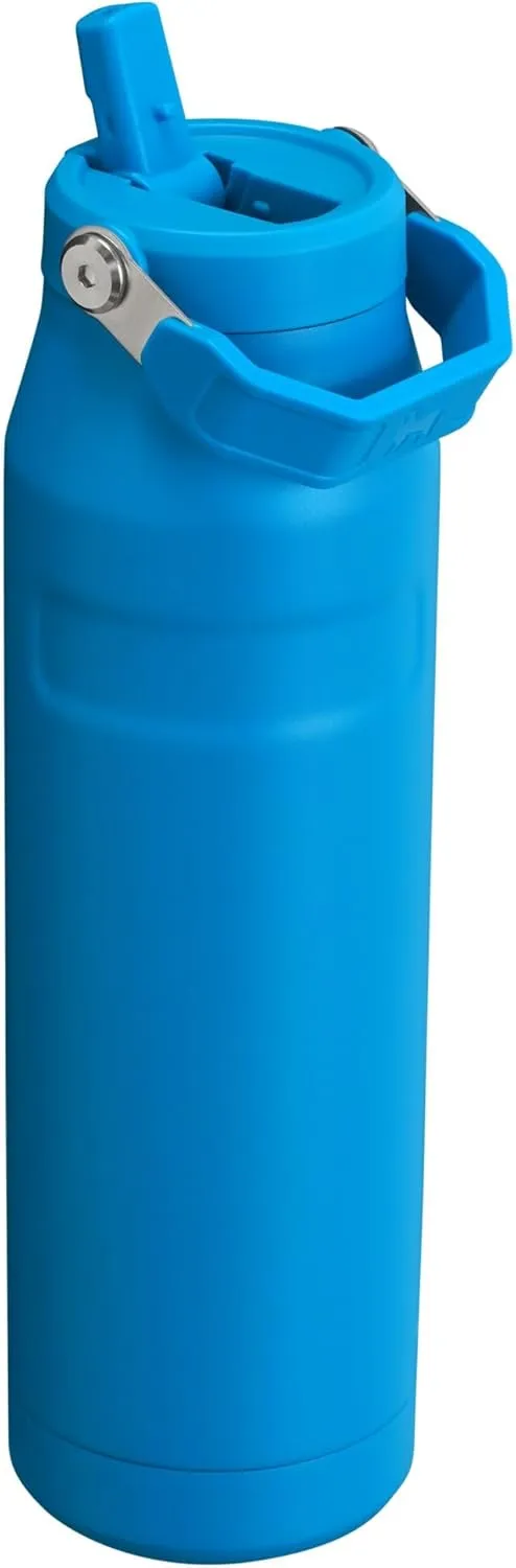 Stanley IceFlow Flip Straw 2.0 Water Bottle 36 OZ | Built-In Straw with Larger Opening | Lightweight & Leak-Resistant | Insulated Stainless Steel | BPA-Free | Azure