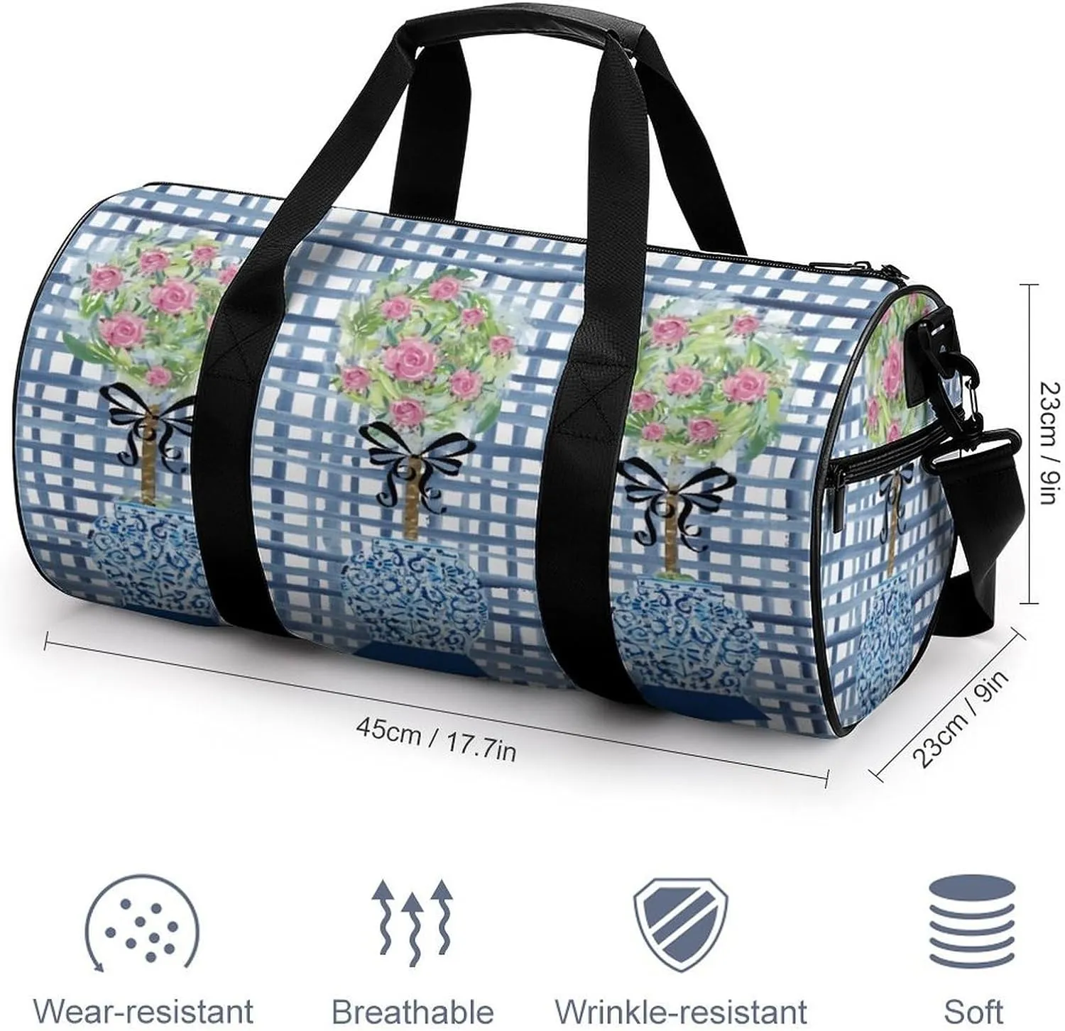 Summer Gold Pineapple Fitness Bag Waterproof And Stain Resistant Suitable for Unisex