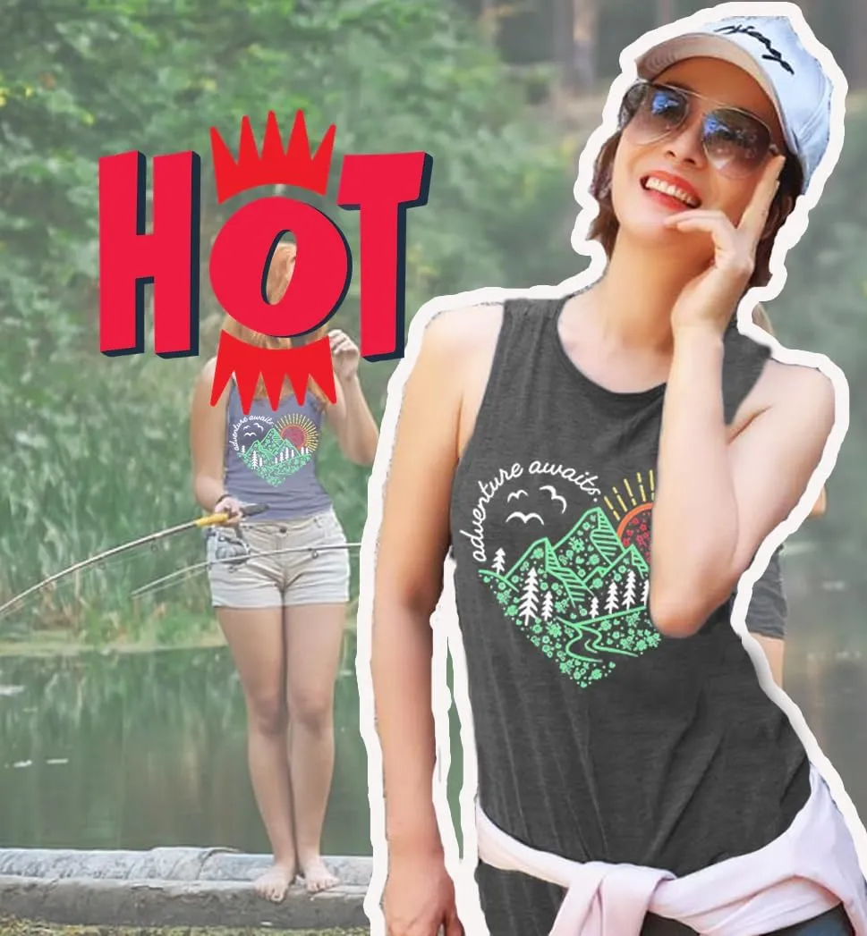 Sunrise Sunset Sunshine T Shirt for Women Outdoor Workout Hawaii Beach Sea Nature Adventure Tee Top